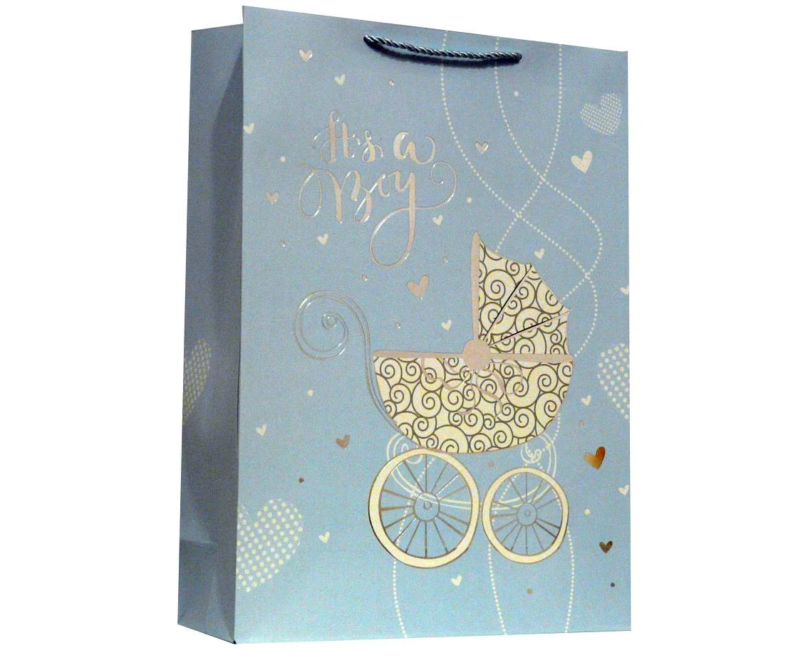 Torebka prezentowa A3 Baby shower 30 x40x12 cm. mix, 1 szt.